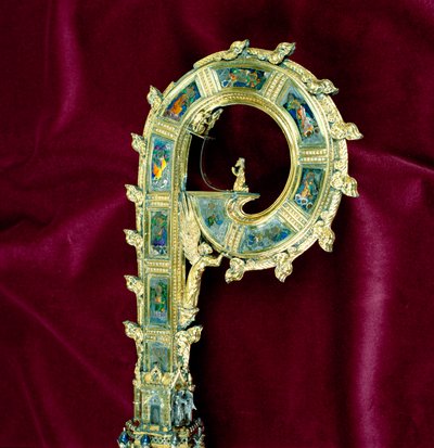 Crosse de la crosse de Guillaume de Wykeham (c.1320-1404) : côté Pierre (détail) - English School