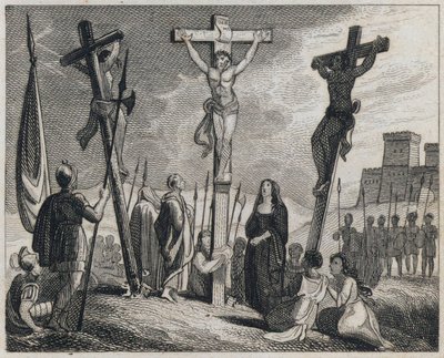 Crucifixion de Jésus-Christ (gravure) - English School