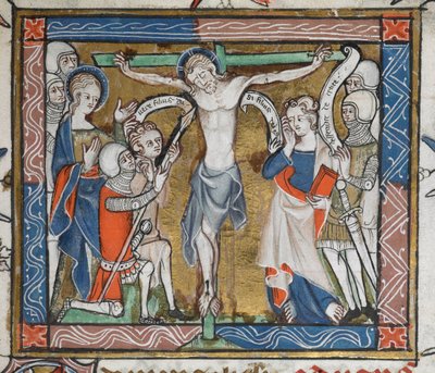 Crucifixion sur une croix verte - English School