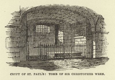Crypte de St Paul, tombeau de Sir Christopher Wren - English School