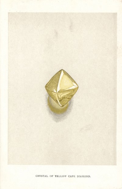 Cristal de diamant jaune du Cap, de 