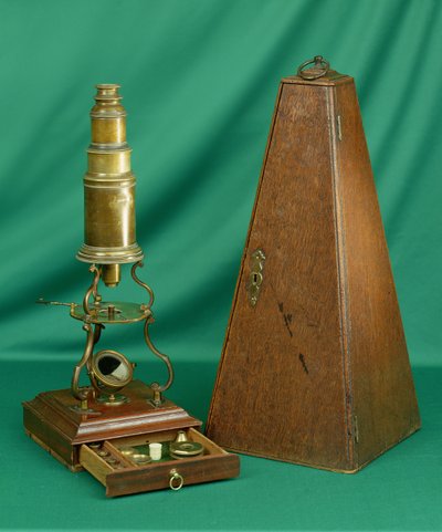 Microscope de type Culpeper, anglais, XVIIIe siècle (laiton) - English School