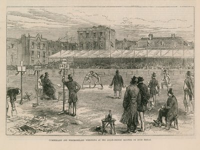 Lutte de Cumberland et Westmoreland au Lillie Bridge Ground le Vendredi Saint - English School