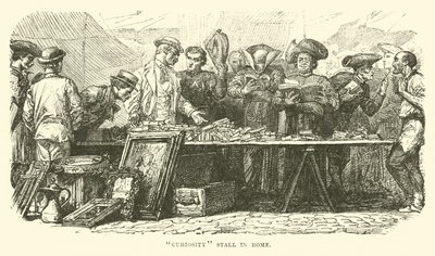 Étal de curiosités à Rome - English School