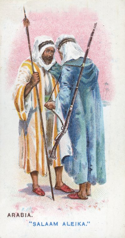 Salutation coutumière en Arabie, 1907 - English School