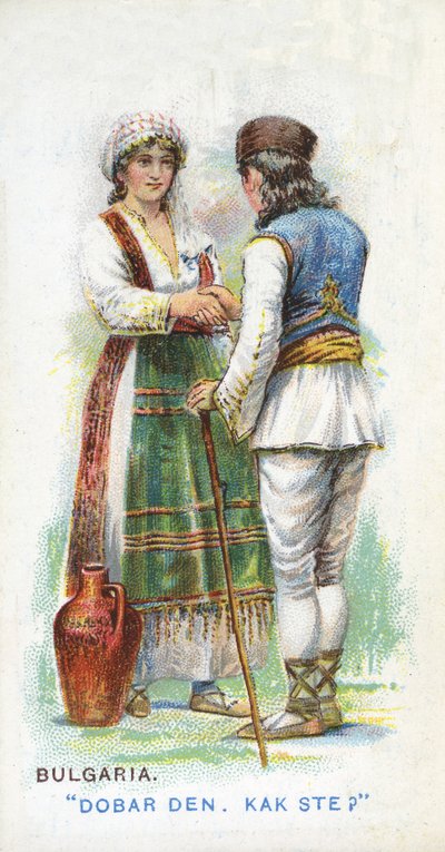 Salutation coutumière en Bulgarie, 1907 - English School
