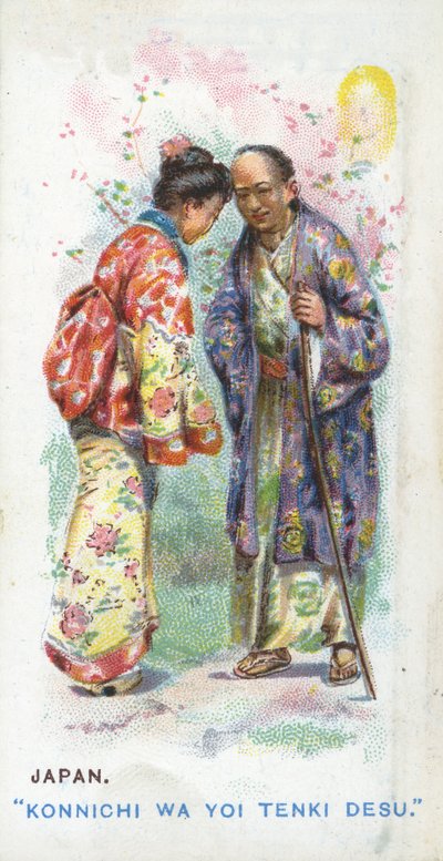 Salutation coutumière au Japon, 1907 - English School