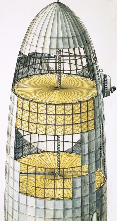 Dessin en coupe montrant la structure interne d