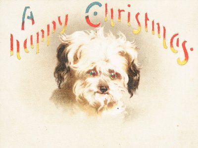 Chien mignon! Carte de Noël - English School