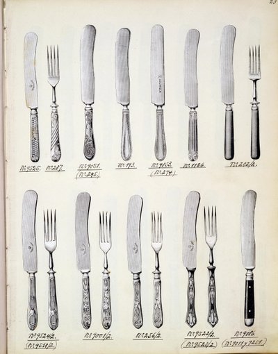 Dessins de couverts, d