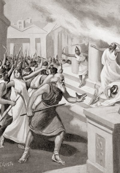 Cylon de Crotone menant une révolte contre les Pythagoriciens, vers 509 av. J.-C., de Hutchinson