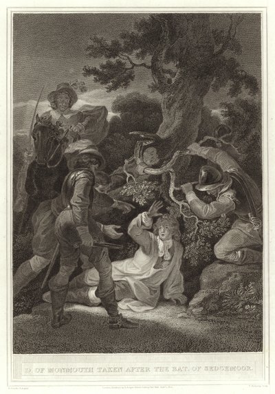 D de Monmouth capturé après la bataille de Sedgemoor (gravure) - English School