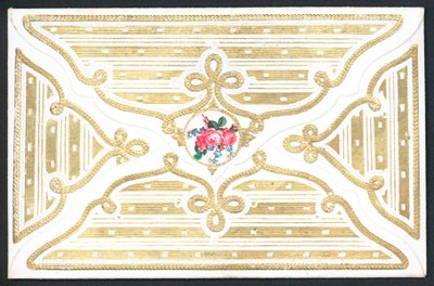 Roses roses délicates (enveloppe), carte - English School