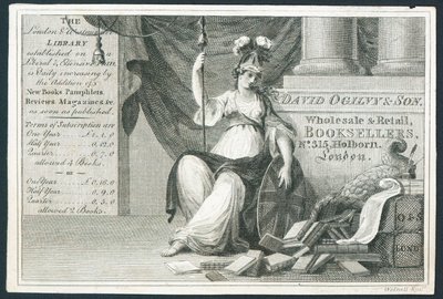 David Ogilvy & Sons, libraires en gros et au détail, carte de visite - English School