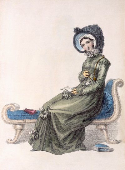 Robe de jour, planche de mode de Ackermanns Repository of Arts - English School