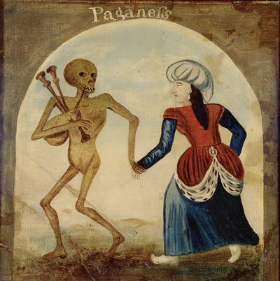 La Mort menant une femme païenne - English School
