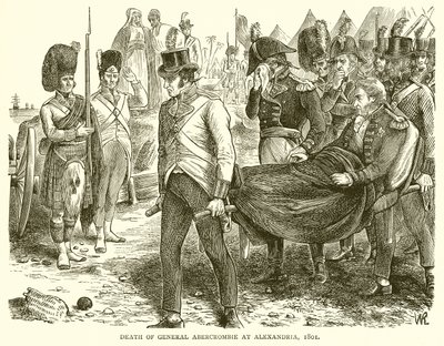 Mort du général Abercrombie à Alexandrie, 1801 - English School