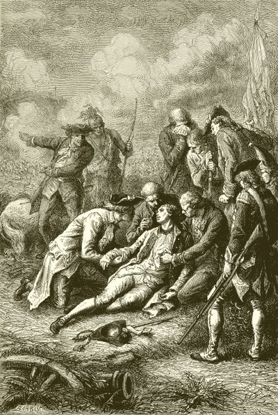 Mort du général James Wolfe - English School