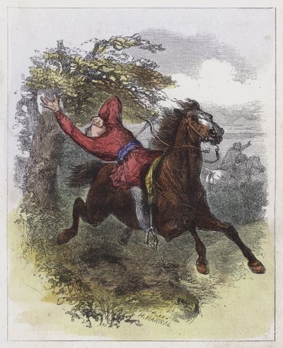 La mort de Guillaume le Roux (gravure en couleur) - English School