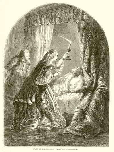 Mort du Prince de Galles, fils de George II - English School