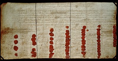 Mandat de mort de Charles Ier (1600-49) 29 janvier 1648 (en réalité 1649) - English School