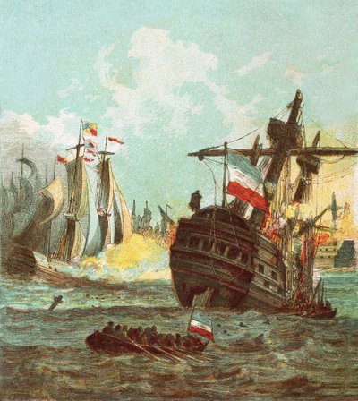 Défaite de la flotte hollandaise - English School