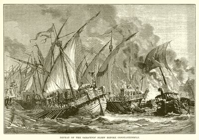 Défaite de la flotte sarrasine devant Constantinople - English School