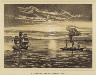Déformation des membres du soleil au coucher du soleil - English School