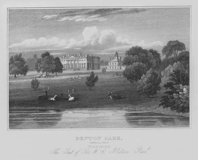 Denton Park, vue générale, Yorkshire, résidence de Sir W C Ibbetson, baronnet - English School