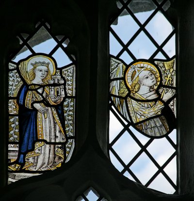 Sainte Barbe et un ange - English School