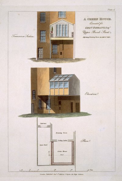 Conception pour une serre, exécutée pour G. Farrant, 1806 - English School