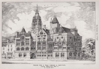 Conception pour une bibliothèque libre et un institut, Médaille Soane - English School