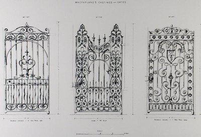 Conceptions pour des balustrades en fonte, de 