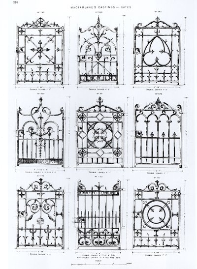 Conceptions pour des balustrades en fonte, de Macfarlanes Castings - English School