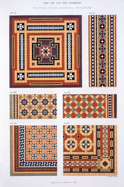 Dessins du catalogue commercial de Maw & Sons Tile Pavements - English School
