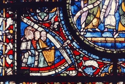 Détail de la fenêtre nord du chœur, fin du XIIe siècle - English School