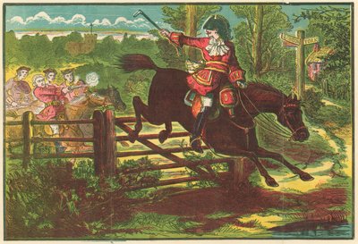 Dick Turpin défiant les coureurs de Bow Street - English School