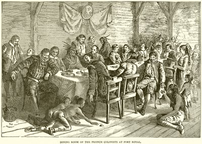Salle à manger des colons français à Port Royal - English School
