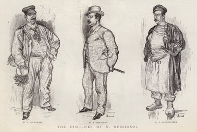 Déguisements utilisés par le détective de la police parisienne Gustave Rossignol - English School