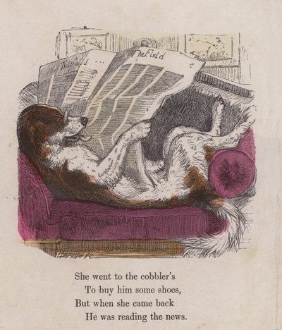 Chien lisant le journal The Field - English School
