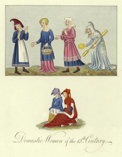 Femmes domestiques du XVe siècle - English School