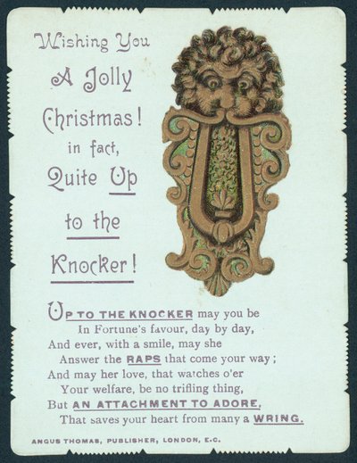Heurtoir de porte, carte de Noël - English School