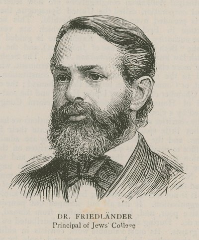 Dr Friedlander, Principal du Collège Juif - English School
