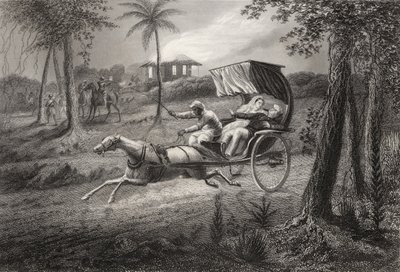 Le Dr Graham abattu dans son buggy par les mutins de Sealkote en 1857, de 