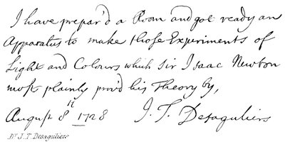 Dr J T Desaguliers - English School