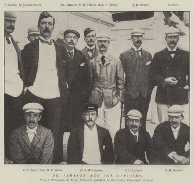 Dr Jameson et ses officiers (gravure) - English School