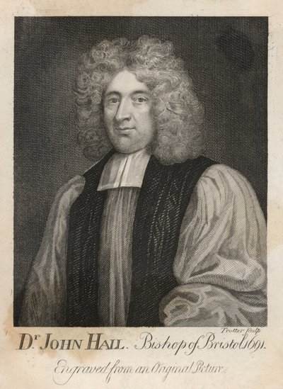Dr John Hail, Évêque de Bristol en 1691 - English School
