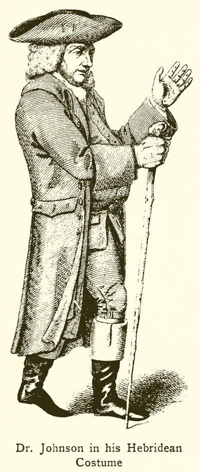Dr. Johnson en costume hébridéen - English School