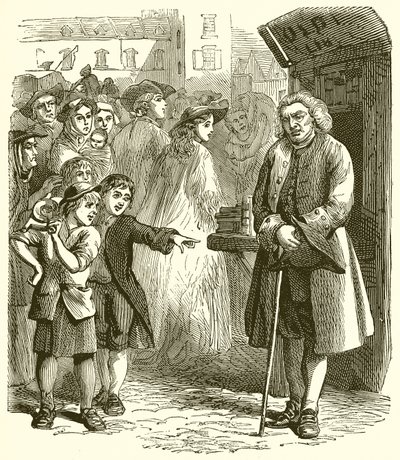 Dr. Johnson visitant le marché - English School