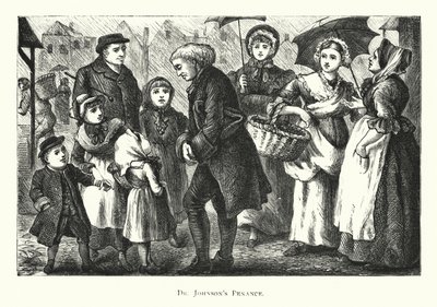 La pénitence du Dr Johnson (gravure) - English School